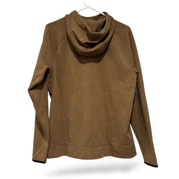 Old Navy Hoodie Active Dynamic Fleece Cool Slash Pockets Unisex Med Brown‎ EUC - Picture 2 of 5